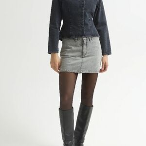 NWT DALA Denim Neat Mini Skirt In Shipwreck Size 26